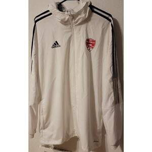 Full-Zipper White Jacket/Windbreaker L Adidas Rogue Valley Timbers